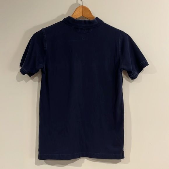TOMMY HILFIGER Youth Boys Large Short Sleeve Polo Cotton Navy Red - Picture 4 of 6